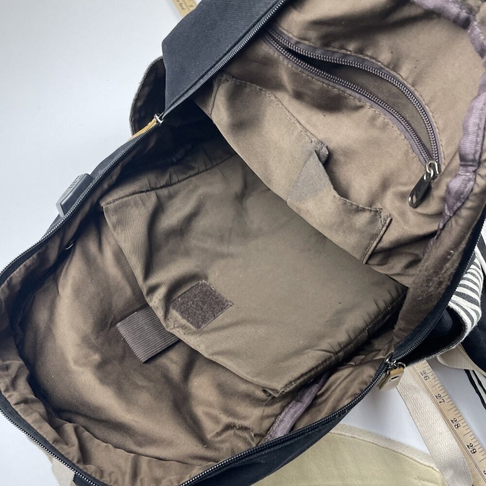 The Idyll of Collie and Golden Retriever 4pc Backpack Bag Travel School Striped - Picture 7 of 12